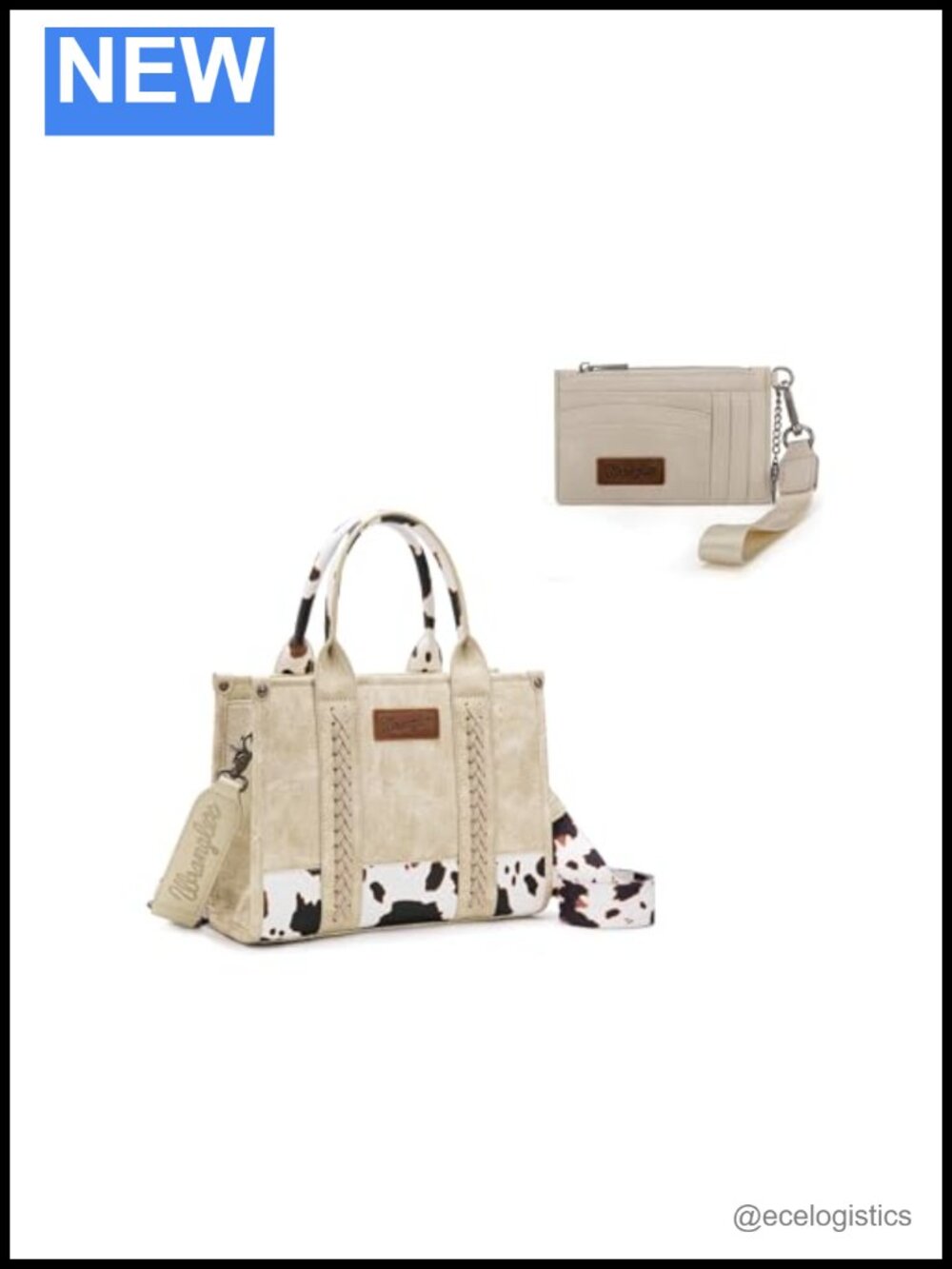 Small Tote Bag & Credit Card Holder with Wristlet for Women